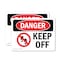 Signmission Keep Off, 14 in W x Rectangle, Plastic OS-2PACK-DS-P-1014-L-2500 - alternate 1